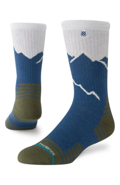 Stance Peaking Hike Crew Socks In Blue