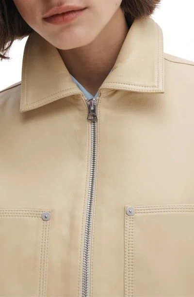 Rag & Bone Sid Leather Jacket In Yellow