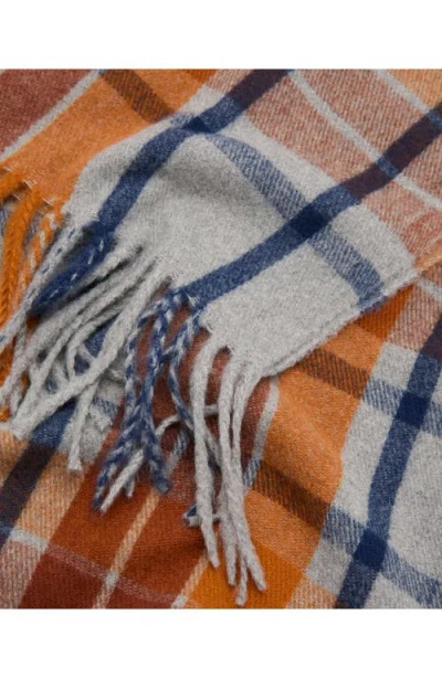 Mango Plaid Scarf In Brown
