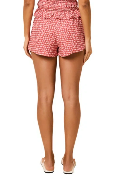 Solid & Striped The Remi Shell Print Drawstring Shorts In Pink