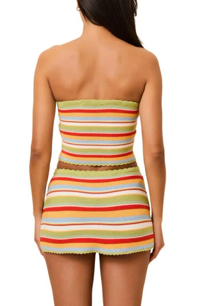 Solid & Striped The Celeste Stripe Knit Skort In Multi