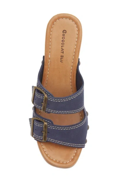 Chocolat Blu Mega Platform Sandal In Blue