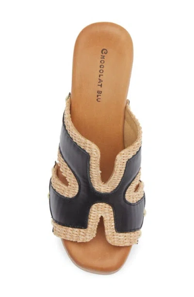 Chocolat Blu Mae Platform Sandal In Black