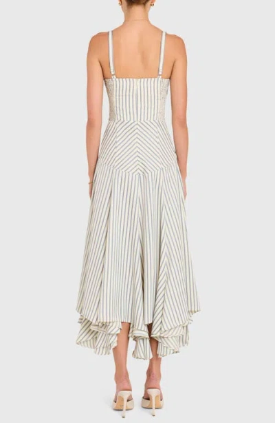Amanda Uprichard Monterey Dress In Oxford Blue Stripe In White