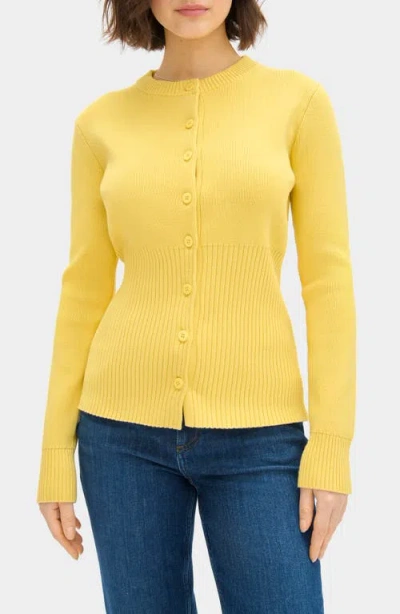 Aligne Ruby Knitted Cardigan Butter In Yellow