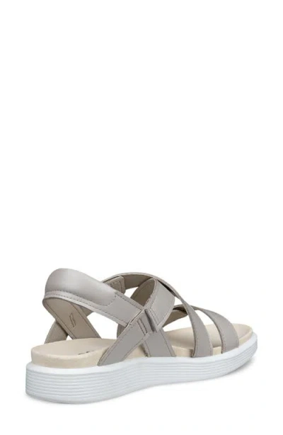 Ecco Soft Cross Strap Sandal In Neutral