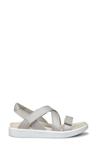 Ecco Soft Cross Strap Sandal In Neutral