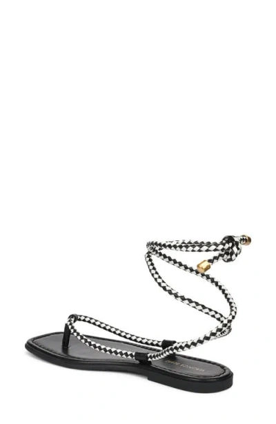Veronica Beard Carmina Woven Cord Sandal In Black