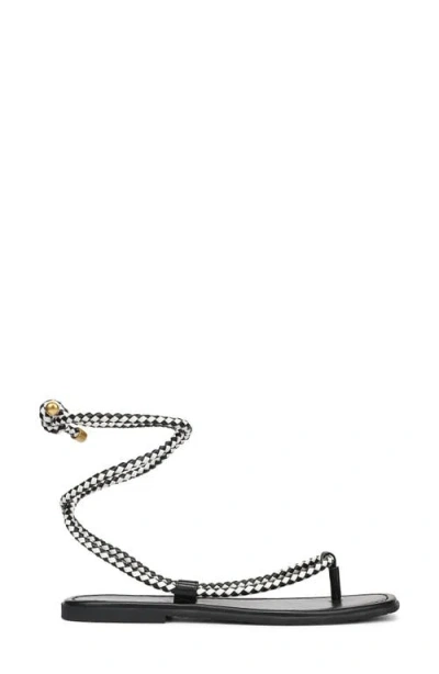 Veronica Beard Carmina Woven Cord Sandal In Black