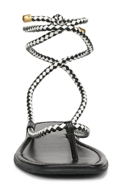 Veronica Beard Carmina Woven Cord Sandal In Black