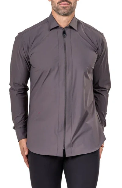 Maceoo Zip Jacket In Brown