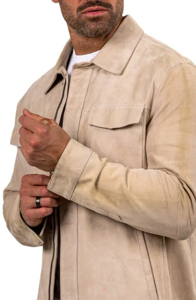 Maceoo Leather Jacket In Brown