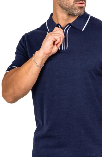 Maceoo Marthy Blue Polo In Blue