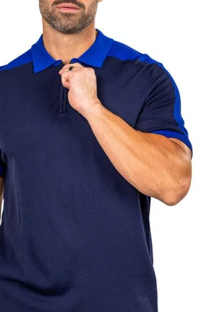 Maceoo Marthy Blue Polo In Blue