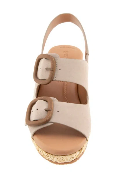 Gentle Souls Greca Raffia Slingback Platform Wedge Sandal In Multi