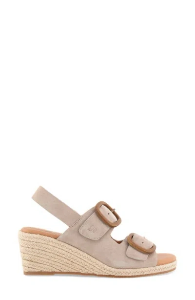 Gentle Souls Greca Raffia Slingback Platform Wedge Sandal