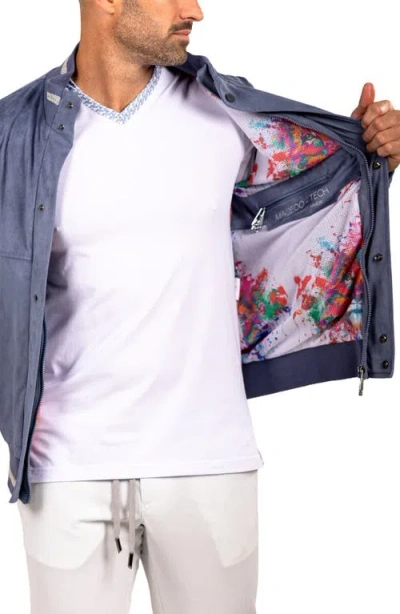 Maceoo Bomber Jacket In Blue