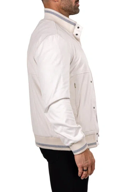 Maceoo Bomber Jacket In White