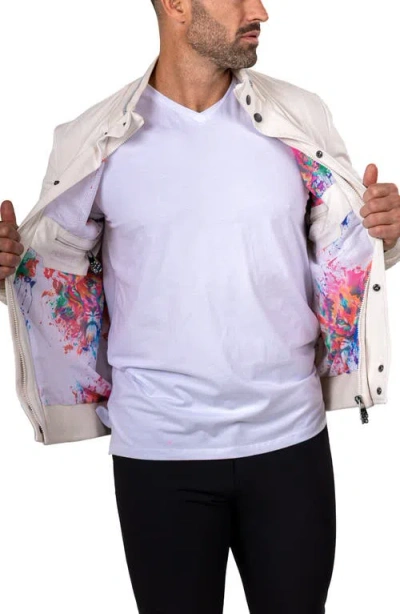 Maceoo Bomber Jacket In White
