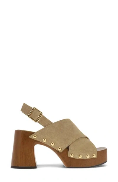 Mia Eudora Platform Sandal In Brown