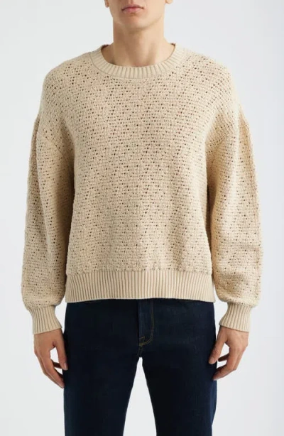 Frame Open Stitch Cotton Sweater In Multi