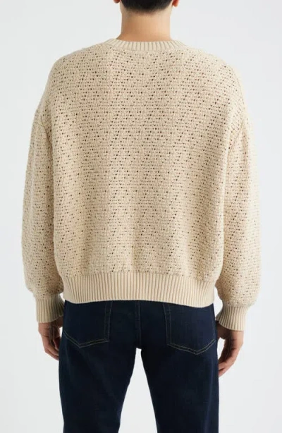 Frame Open Stitch Cotton Sweater In Multi