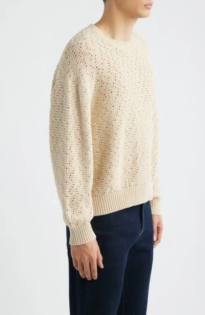 Frame Open Stitch Cotton Sweater In Multi