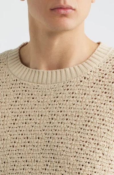 Frame Open Stitch Cotton Sweater In Multi