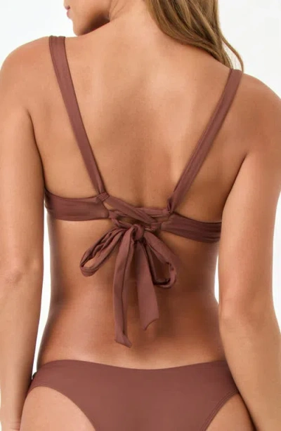 L*space Lspace Mako Underwire Bikini Top In Brown