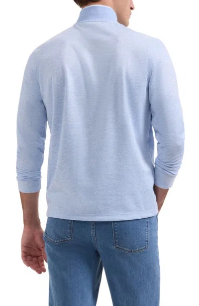 Bugatchi Soft Touch Quarter Zip Pullover In Blue