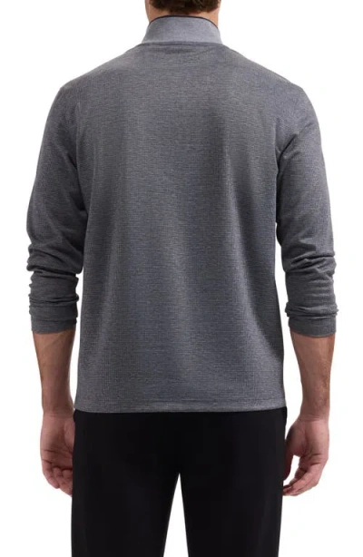 Bugatchi Soft Touch Quarter Zip Pullover In Gray