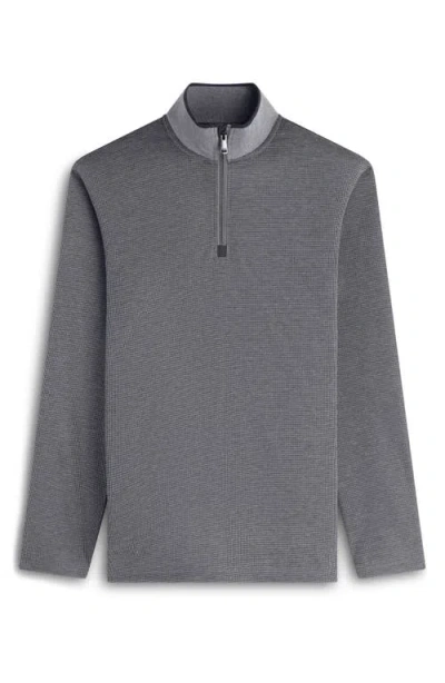 Bugatchi Soft Touch Quarter Zip Pullover In Gray