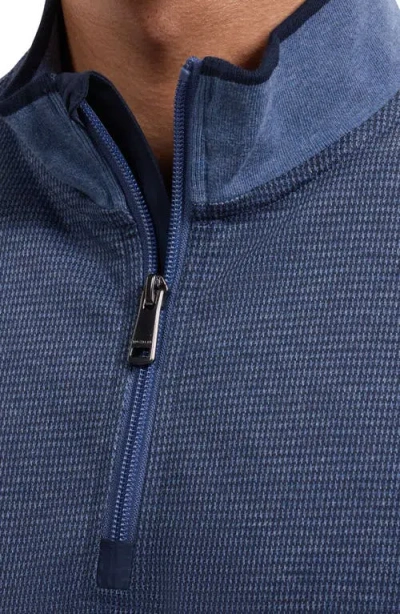 Bugatchi Soft Touch Quarter Zip Pullover In Blue