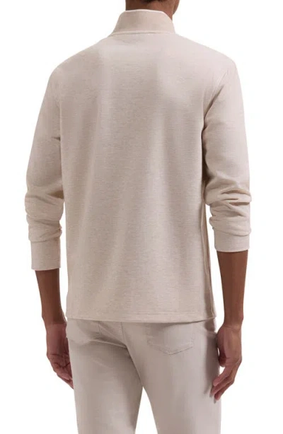 Bugatchi Soft Touch Quarter Zip Pullover In Neutral