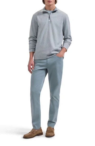 Bugatchi Soft Touch Quarter Zip Pullover In Gray