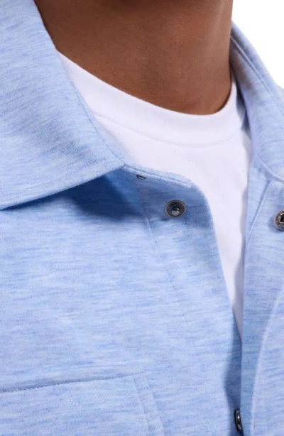 Bugatchi Soft Touch Snap-up Shirt In Blue