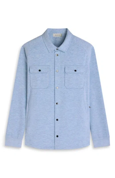 Bugatchi Soft Touch Snap-up Shirt In Blue
