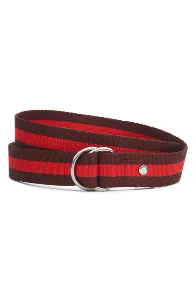 Rag & Bone Gracie Sport Stripe Webbed Belt In Red