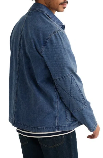 Seasalt Cornwall Tin Stream Denim Work Jacket In Blue