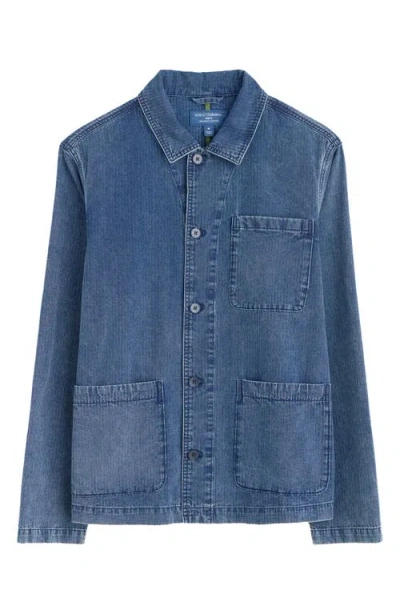 Seasalt Cornwall Tin Stream Denim Work Jacket In Blue