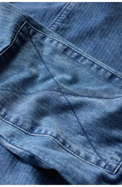 Seasalt Cornwall Tin Stream Denim Work Jacket In Blue