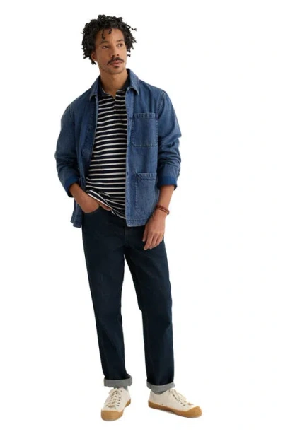 Seasalt Cornwall Tin Stream Denim Work Jacket In Blue