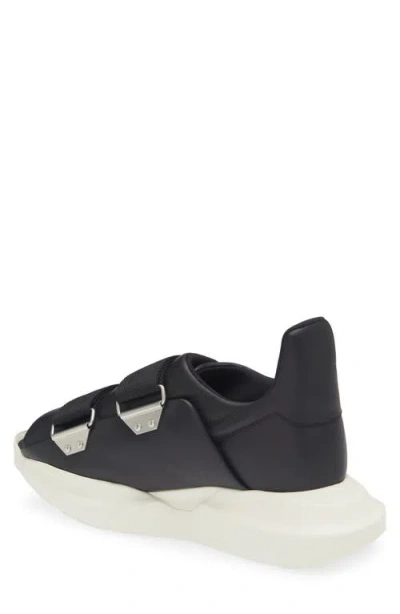 Rick Owens Burritogeth Sneakers Contrast Sole Round Toe In Black