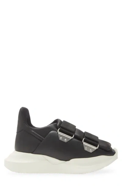 Rick Owens Burritogeth Sneakers Contrast Sole Round Toe In Black
