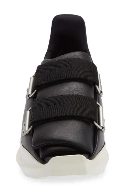 Rick Owens Burritogeth Sneakers Contrast Sole Round Toe In Black