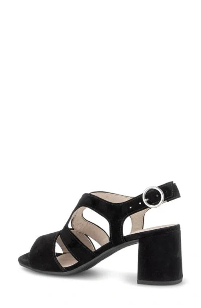 Gabor Ankle Strap Sandal In Black