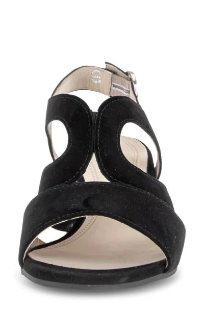 Gabor Ankle Strap Sandal In Black