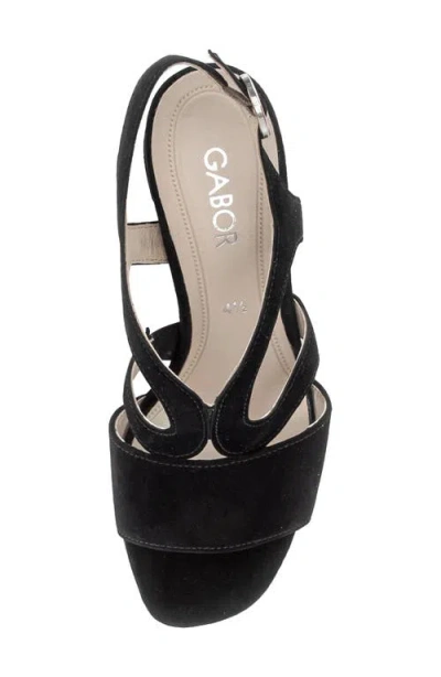 Gabor Ankle Strap Sandal In Black