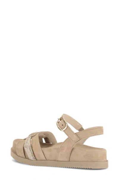 Gabor Ankle Strap Sandal In Neutral