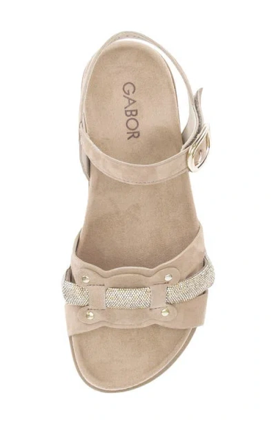Gabor Ankle Strap Sandal In Neutral